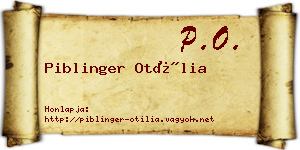 Piblinger Otília névjegykártya