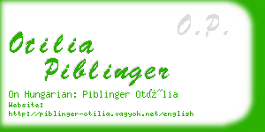 otilia piblinger business card